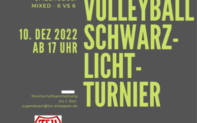 Erstes Volleyball-Schwarzlichtturnier beim TSV im Dezember