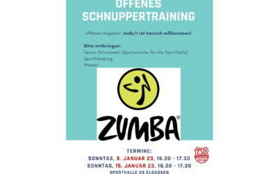 Am 08.01.2023 geht es los! Der TSV Eldagsen bietet wieder einen Zumbakurs an.