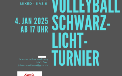 Volleyball-Schwarzlichtturnier 2025 – Anmeldungen noch möglich!